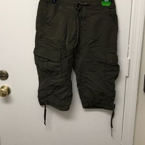 Green north face hiking shorts